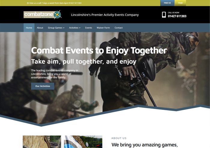 website combat zone events