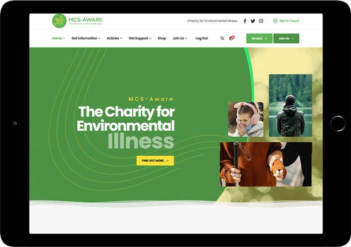 charity website desig mcs aware