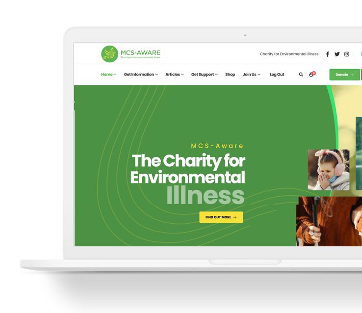mcs aware charity website design