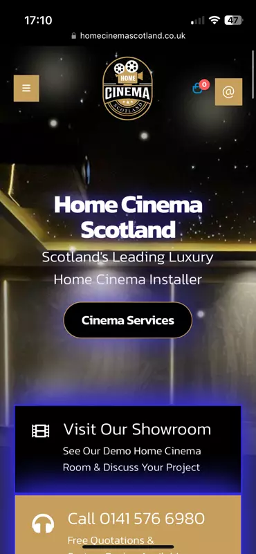 cheap website design home cinema demo