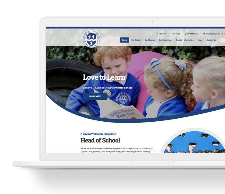 Sedleys Primary school website design