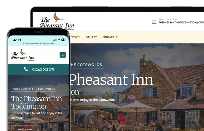 pub web designer Pheasant In Cotswolds