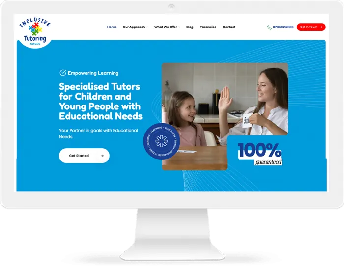 inclusive tutoring network website design